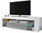 Selsey Bianko – TV Lowboard/TV Schrank, Weiß Matt/Grau Hochglanz, mit LED-Beleuchtung, 140 x 35 x 50,6 cm