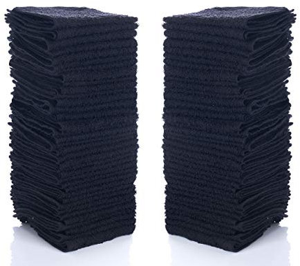 Simpli-Magic 79217 Waschlappen, Baumwolle, 30,5 x 30,5 cm, Schwarz, 24 Stück