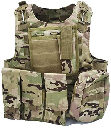 MERCIYD Taktische Weste Outdoor Militär Weste Feldspielweste Paintball Schutzausrüstung Trainings-Kampfschutzwesten Jagd im Freien Schutzweste