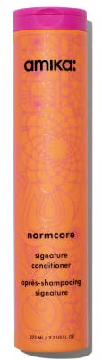 amika normcore signature hair conditioner - lightweight hair care for fine to medium strands - colour safe + sulphate free conditioner with nourishing shea butter, sea buckthorn + omega 7 (275 ml)
