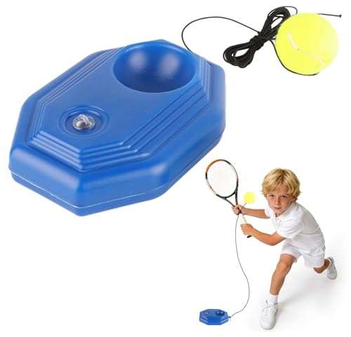 Base D'entraînement De Tennis, Ensemble D'entraînement De Base Arrière pour Balle De Tennis, Corde élastique en Caoutchouc pour Entraîneur De Tennis