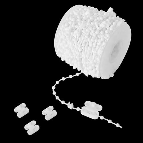ASelected 20 Meter 200 Clips Vertical Blind Chain And 5 Pieces Blind Cord Connector vertical Blind Bottom For 3.5 Inch or 89 Mm Slats
