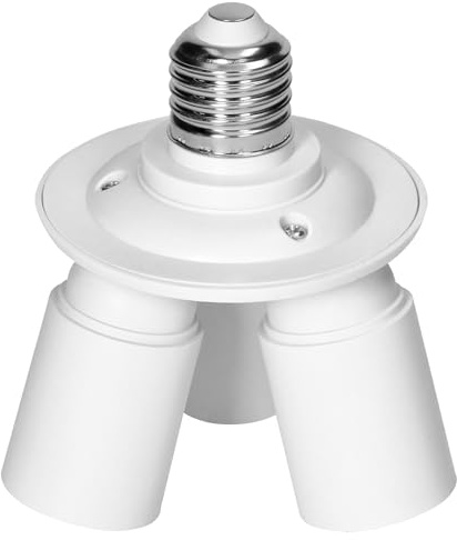 Miratic Adapter för E27-ljuskälla E27-uttagsdelningsadapter E27 till E27 Uttagskonverterare (3 x E27 smal)