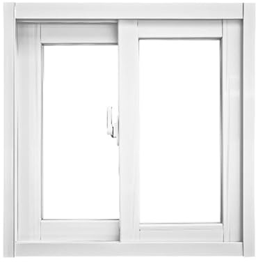 PFCDZDU Sostituzione Finestra, Spingi-Tira Telaio A Ghigliottina Schermo Pannello, Scorrevole Isolamento Acustico Chiaro Aprire Feritoia Persiane per Cucina Bagno caffè(White,100x80CM)