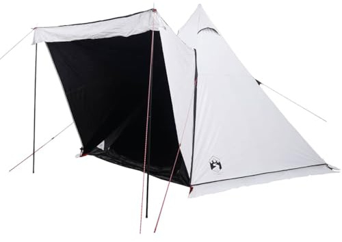 vidaXL Tienda Familiar Tipi 6 Personas Tela Opaca Impermeable Blanca