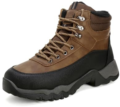 Sowdus Botas de Nieve Hombre Cálido Antideslizante, Botas de Invierno Forradas con Pelo Impermeable, Ligero al Aire Trail Zapatos Trekking