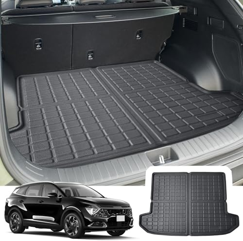 CDEFG Compatible con Kia Sportage NQ5 V 2022-2024 2025 Alfombrillas para Maletero TPE Coche Goma Alfombrilla de Protección Todo Tipo Climas Sportage 2025 Accesorios