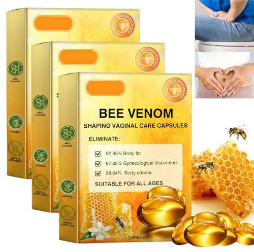 7*3Pcs Bee Venom Repair Vag/inal Capsules,Bee Venom Capsules,Bee Venom Femi/nine Repair Ti/ghten Capsules,Vag/inal Tigh/tening Products for Woman,Firming and Care Vag/Ina,Bee Venom Vag/inal Capsules