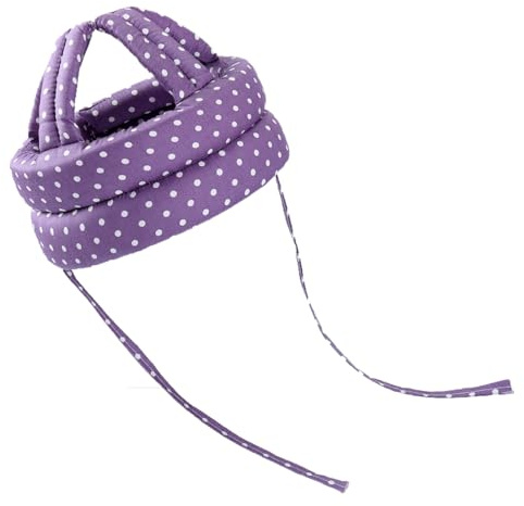 Fall Helmet for Elderly Thick Soft, Elderly Hat with Breathable, Safe and Comfortable Material, Hollow Out Protective Helmet Elderly Purple