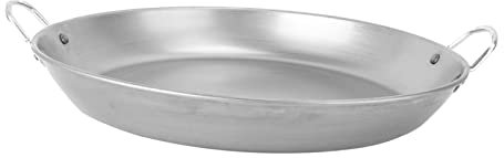 MAGICLULU Sartén Redonda Para Parrilla Teppanyaki Sartén De Hierro Forjado Para Asar Carne Para Barbacoas y Cenas Especiales