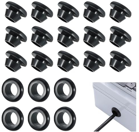 40 Stycken Vattentäta Gummikabelgenomföring, Kabelgenomföring Gummi, Gummigenomföringar, Flexibel Id 8mm, för Att Skydda Kablargummikabelgenomföringar, Svart