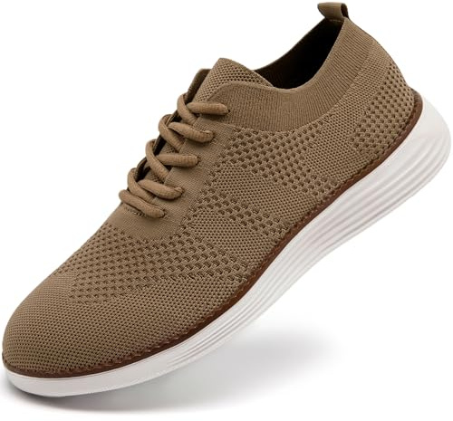 FZJIALI Scarpe da ginnastica da uomo, mocassini, da lavoro, da barca, cachi, 44 EU