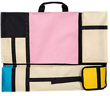 Multifunción bolsas de bocetos, A2/4K tablero de dibujo bolsa impermeable portátil arte mochila Splice rejilla patrón,Mochila/cartera para portafolio de artista (Cuadrícula rosa)