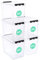 SmartStore 61L Large Plastic Storage Boxes with Lid, 5 Pack, Reinforced, Clear, 10 Year Guarantee, Food Safe, Clip Locked, Stackable and Nestable, BPA Free, L59 x W39 x H43cm