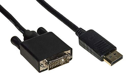Link LKCDPDVI30 Cavo Displayport 1.2 Maschio Dvi Maschio, Contatti Dorati, Nero, 3 m