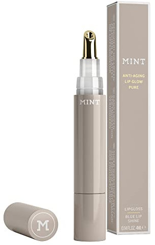MINT Anti Aging Lip Glow Pure - Lipgloss mit Aktivstoff Swertiamarin - Reduziert Lippenfältchen - Klares pflegendes Lipgloss - Vegan - by Dr. Mintcheva
