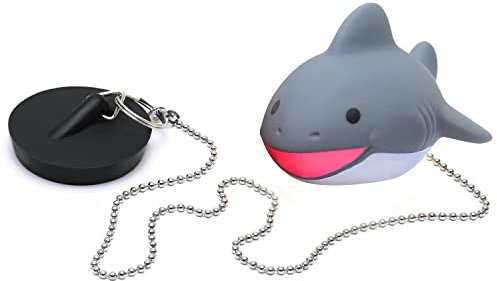 Bouchon de Vidange Baignoire avec Chaîne à Billes en Acier Inoxydable (45 mm), Noir Bouchon de Vidange en Caoutchouc avec Longue Chaîne pour Baignoire, Cuisine, Lavabo