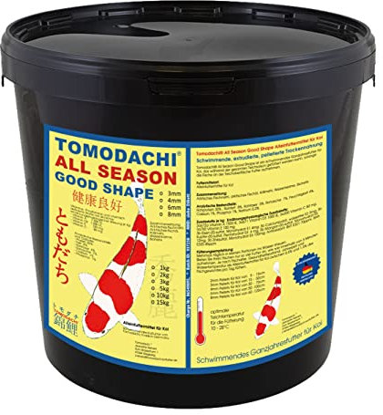 Schwimmfutter Koi Wachstumsfutter Koifutter leicht verdauliches Koi-Fischfutter arktische Rohstoffe Tomodachi All Season 6mm 5kg Eimer