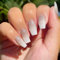DANNI & TONI Halb ausgehärtete Gel Nagelfolien (Marshmallow Ombre) Grau Abstufung Silber Glänzend schimmern uv Gel Nagelfolie Nagelsticker Nageldesign Nagelfolie Selbstklebend Wraps 28 Aufkleber