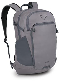 Osprey Axis Laptop Backpack - Sleek, Urban-Ready Everyday Pack with Laptop Sleeve, Dual Water Bottle Pockets, and Compression Straps - Ideal for College, Commutes, and Casual Travel, Soundwave Grey