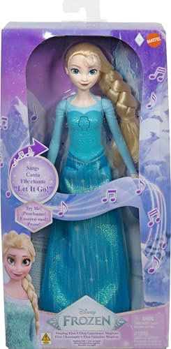 Mattel Disney Frozen Toys, singende ELSA-Puppe in charakteristischer Kleidung, singt Let It Go aus dem Disney-Film Frozen, für Kinder