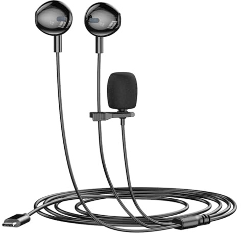 USB-mikrofonset: Euros trådbundna hörlurar med -mikrofon, podcasting