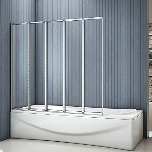1200x1400mm Height 5 Folding Pivot Shower Bath Screen Panel