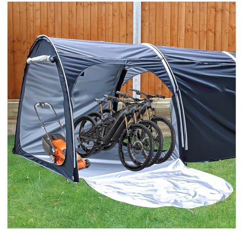 Fxiaobin Box Biciclette può Essere Giuntato Box Biciclette da Esterno per Mobili da Giardino,Biciclette,Moto Box per Moto da Esterno Tettoia per Esterno,Black