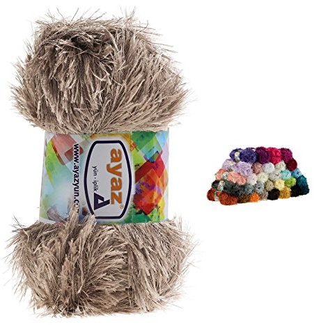 Fransen-Strickgarn Yumos 140m/100g Fancy Garn Strickwolle 40 Farben