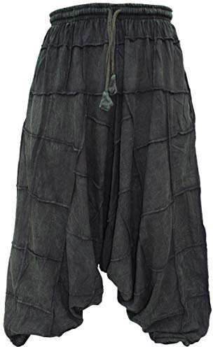 Gheri - Pantaloni harem da uomo in cotone leggero, stile patchwork C Small-Medium