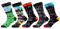 WeciBor Herren Lustige Bunte Baumwolle Socken, 5 Paar Mehrfarbig Fahrräder, Größe 47-50