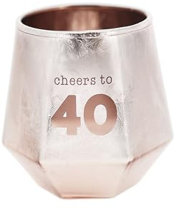 Pavilion Gift Company - Cheers To 40-3 ounce Shot Glass, 40 And Fabulous Shot Glass, Milestone Birthday, 40th Wedding Anniversary, Birthday Party Decoration, Party Favor, 1 Count (Pack of 1)