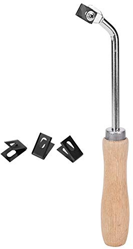 Groover Couteau à Rainurer en Bois de Hêtre, Outils de Revêtement de Sol, Rainure en Acier, Construction de Sol en Plastique PVC