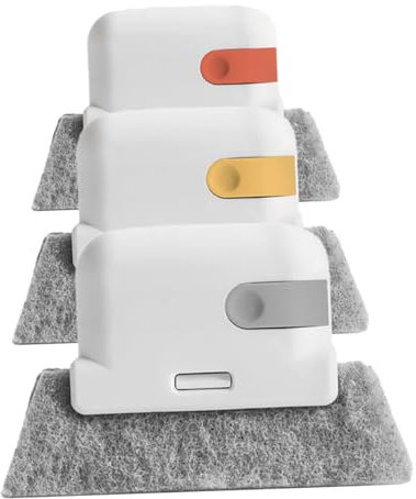 Warmhm 3 Pz spazzola per finestre Pennello per fessure finestre Attrezzi per pulizia finestre spazzole per spolverare per pulire le tende pennello per dettagli spazzolare a casa Pagliette