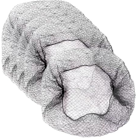 FSSTUD Lot de 60 filets à cheveux élastiques noirs de 60 cm pour service alimentaire, filets à cheveux invisibles en nylon pour chignon - Filet léger et respirant pour la danse