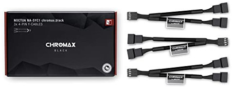 Noctua NA-SYC1 chromax.black, 4-Pin Y-Kabel für Lüfter (Schwarz)