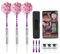 CUESOUL Pink Ladies 23 Gramm Steel Dartpfeile Steel Tip Darts with 2 Different Sets Aluminium Shafts Schäfte