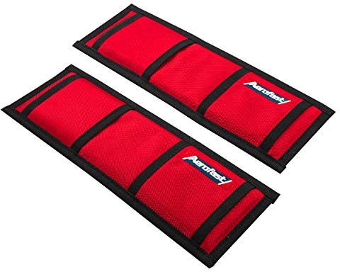 Protection Padded Sleeve Straps for Tie Downs by Loadfast. Ratchet Sleeve to Prevent Damage to Your Boat, Jetski, or Waverunner, 4 x 12 Inches. Pack of 2 - Red