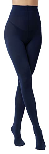 EVERSWE Women's 80 Den Soft Opaque Tight, Women's Tights (S-M, Navy)