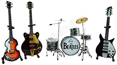 The Beatles Miniatur-Gitarren und Trommel Mega Set