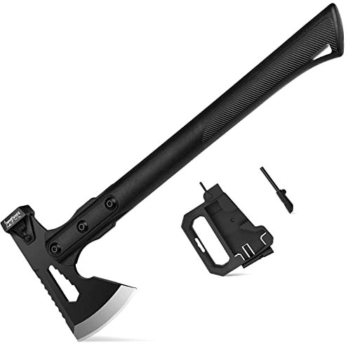 Japaknives Hacha para Partir Madera de 37,5 cm, Hacha para Acampar, Hacha portátil para Exteriores con Caja de Regalo, Hacha de Caza de Viaje para jardín y Bosque
