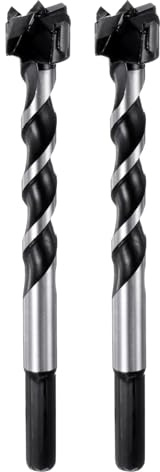 QUARKZMAN 2 st Forstner borrbits, 18 mm (23/32 tum), diameter 125 mm, långa, Yg8/C1, volframkarbid, forstnerborr för trä, sågar kopp, skruv, träborrning