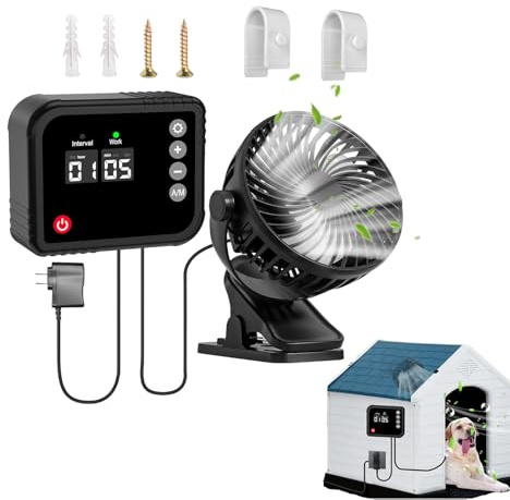 Genérico Ventilador de Plantas | Extractor de Aire Giratorio de 360°, Dispositivo de ventilación para Aves de Corral, para baño, Cocina, Garaje, Invernadero, Dormitorio, cobertizo, Patio, gallinero