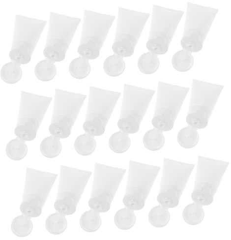 Cabilock 50 piezas Unidades Tubos Vacíos para Cremas y Lociones Botellas Plásticas Rellenable con Tapa Anti-fugas Envases Viaje para Cosméticos y Limpiadores Faciales