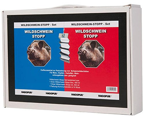 HAGOPUR Wildschwein-Stopp Komplett- Set | zur Wildschadens- Abwehr für Jäger und Landwirte