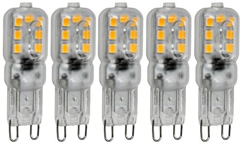 Jandei - LED-Leuchtmittel, G9, 2,5 W, warmweiß, 3000 K, 5 Stück