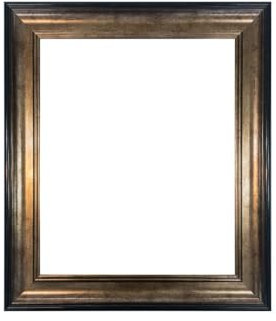 FRAMES BY POST Scandi Vintage Black & Gold Picture Photo Frame 20 x 16 inch (Plastic Glass)