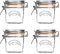 Kilner Clip Top Round Glass Jar 0.35 Liter Clear/Transparent (Pack of 4)