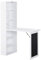 HOMCOM Schreibtisch Esstisch klappbar mit 6 Fächer Bücherregal mit 3 Regale Computertisch Bürotisch E1 Spanplatte Metallrahmen Weiß 98 x 51 x 153 cm