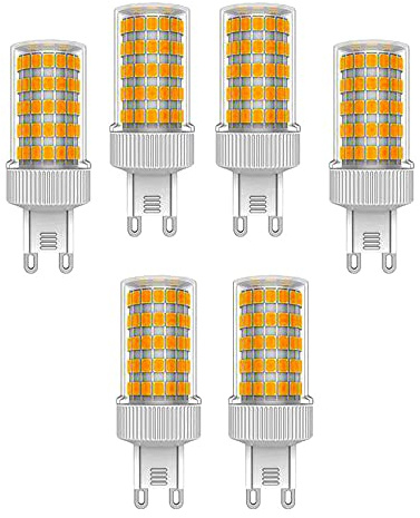 6 Stück G9 10W LED Birne ZHIYUE Äquivalente Halogenbirnen 100W G9 1000LM Energiesparlampen G9 Sockel Led Lampe AC 220-240V Kaltweiß 6000K G9 Kapselbirne Nicht Dimmbar